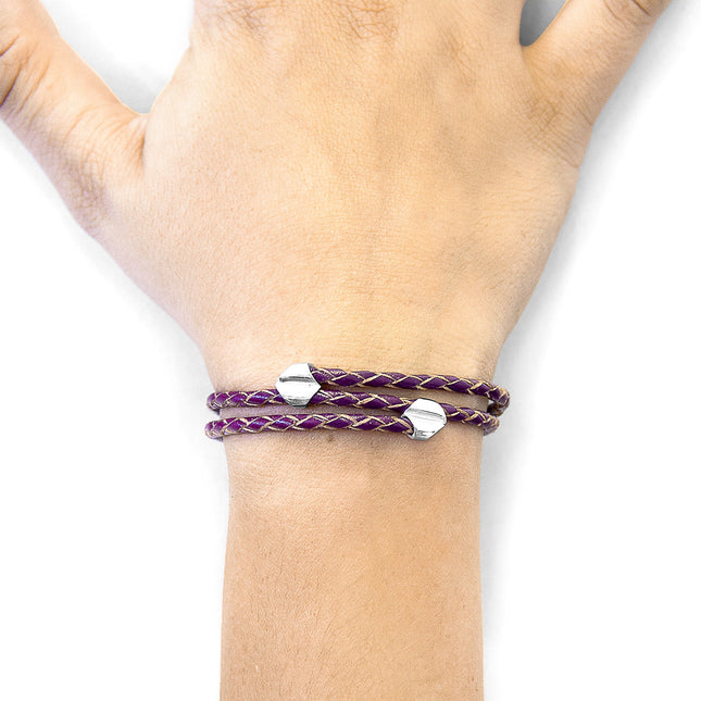 Deep Purple Conway Silver & Leather