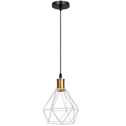 Modern Pendant Light – Diamond Cage Design – Geometric Wire Fitting