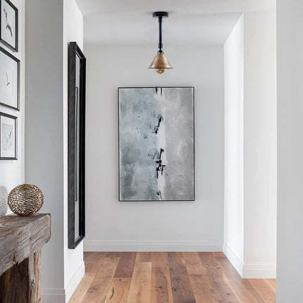 Brushed Copper Retro Ceiling Lamp – Industrial Metal Lampshade
