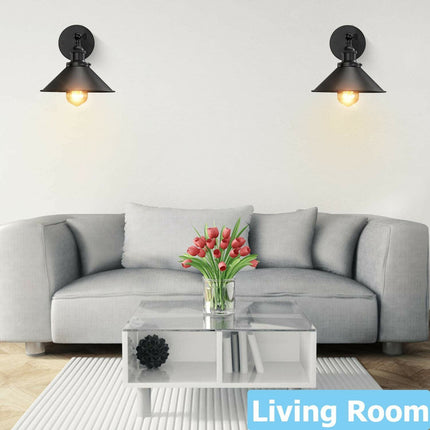 Black Wall Sconce Lights – Dining Room Wall Light – Set of 2