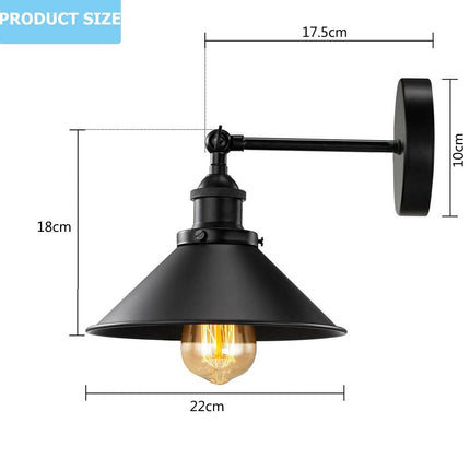 Black Wall Sconce Lights – Dining Room Wall Light – Set of 2