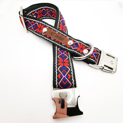 Large Breed Cotton Dog Collar – Heavy-Duty Adjustable Collar for Big Dogs
