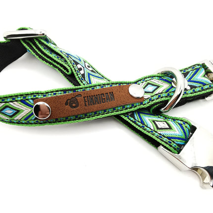 Finnigan's Luxury Cotton Dog Collar & Lead Set – Premium Matching Walking Set