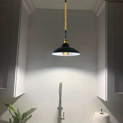 Modern Hemp Ceiling Pendant Light – Retro Hanging Lamps