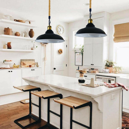 Modern Hemp Ceiling Pendant Light – Retro Hanging Lamps