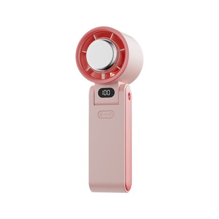 Folding Handheld Turbine Fan – Portable Outdoor Halter Fan with Digital Display & Ice Compress