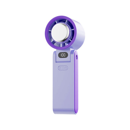 Folding Handheld Turbine Fan – Portable Outdoor Halter Fan with Digital Display & Ice Compress