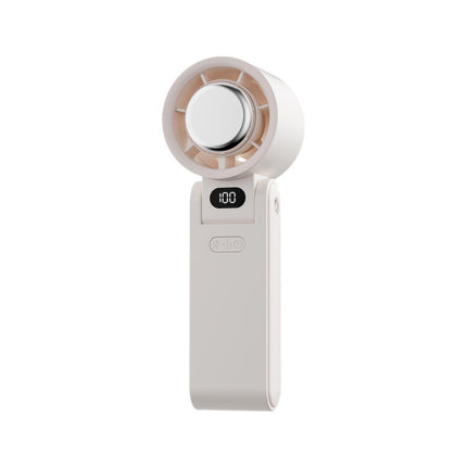 Folding Handheld Turbine Fan – Portable Outdoor Halter Fan with Digital Display & Ice Compress