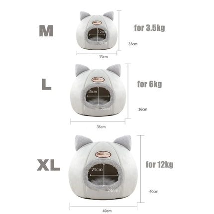 Cozy Cat House Bed – Foldable Indoor Pet Bed
