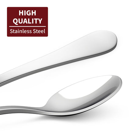 Vinsani 12-Piece Stainless Steel Long Handle Latte Spoons – Silver