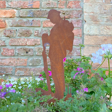 METAL Lest We Forget Soldier army GARDEN Decoration Statue Feature