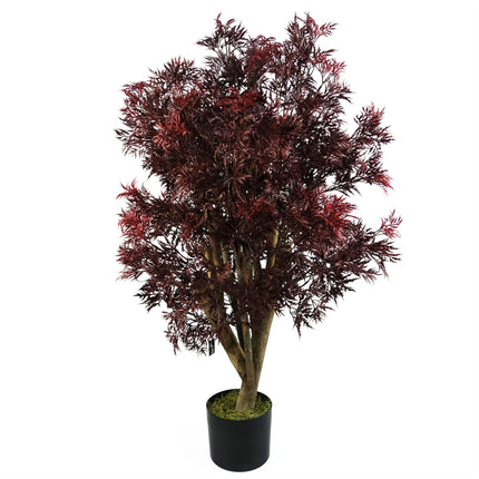 Vibrant 120cm Red Aralia Tree – UV Resistant for Stunning Outdoor Elegance!