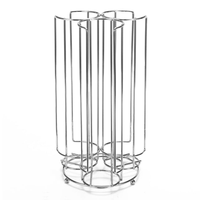 Vinsani Stylish Latte Glass Set & Chrome Coffee Stand - 6 Pieces