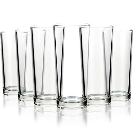 Vinsani HiBall Glasses – Tall Drinking Glasses for Water & Cocktails (Set)