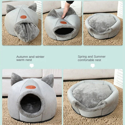 Cozy Cat House Bed – Foldable Indoor Pet Bed