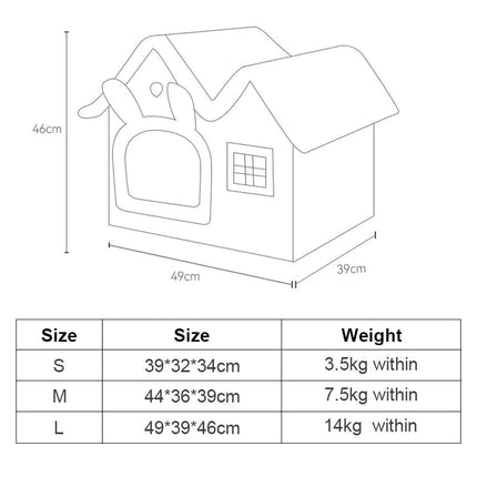 Removable Roof Plush Cat House – Indoor Pet Shelter