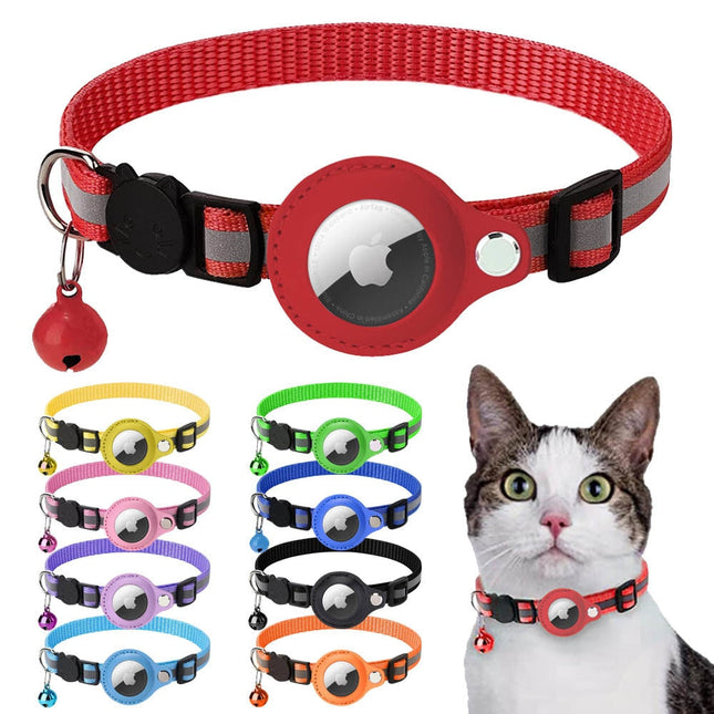 AirTag Case Collar for Cats – GPS Tracker Holder Adjustable Collar