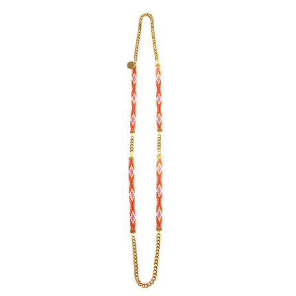 Twilight Long Necklace - Orange