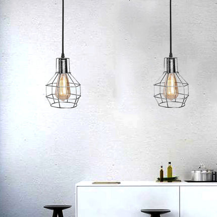 Retro Industrial 2-Way Ceiling Pendant Light – Indoor Hanging Chandelier