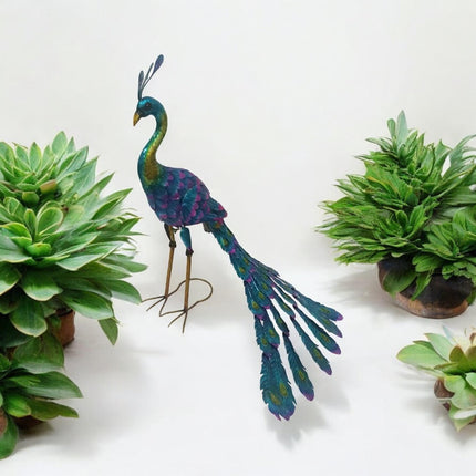 71CM METAL PEACOCK