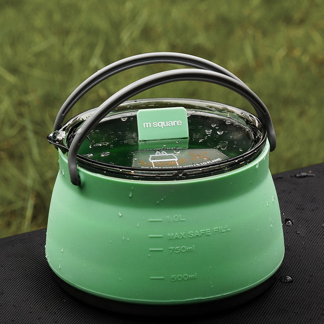 Folding Silicone Camping Kettle – Portable Outdoor Water Boiler