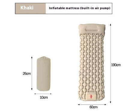 Outdoor Inflatable Sleeping Pad – Press-to-Inflate Camping Mat