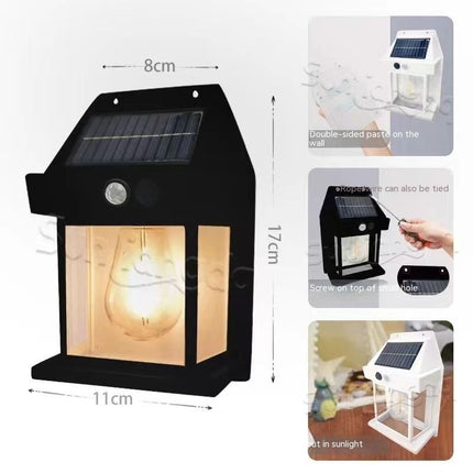 Outdoor Solar Garden Wall Light – Waterproof Tungsten Induction Lamp for Yard & Patio
