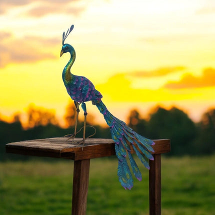 71CM METAL PEACOCK