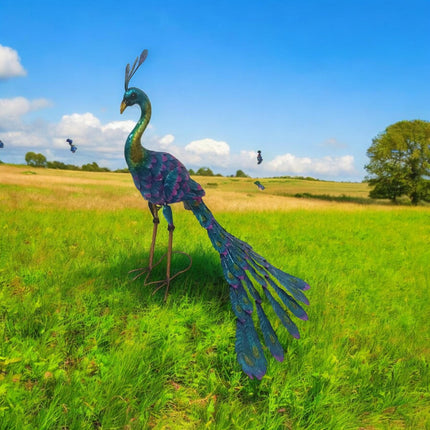 71CM METAL PEACOCK