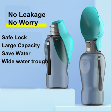 Portable Dog Water Bottle – 800ml Travel Dispenser for Pets