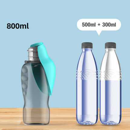 Portable Dog Water Bottle – 800ml Travel Dispenser for Pets