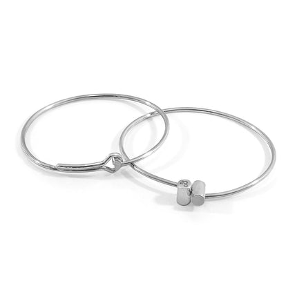 Sutton Gate Midi Geometric Silver Bangle