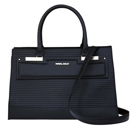 Designer Black Vegan-Leather Dog Cat Pet Carrier