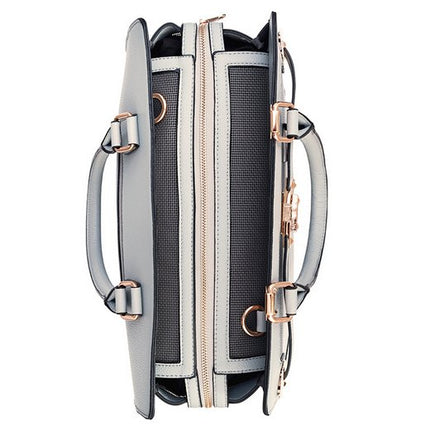 Designer Grey Vegan Leather Pet Dog Cat Carrier