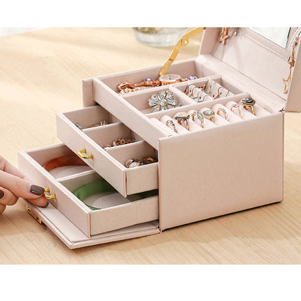 Jewelry Box Leather Earring Rings