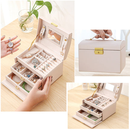 Jewelry Box Leather Earring Rings