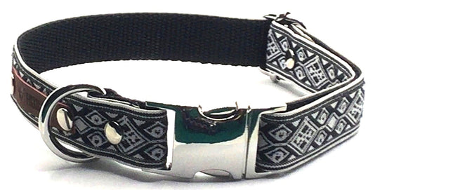 Regal Paws Personalised Cotton Dog Collar – Elegant Custom Design