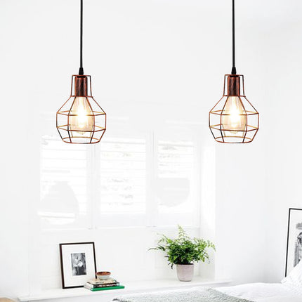 Retro Industrial 2-Way Ceiling Pendant Light – Indoor Hanging Chandelier