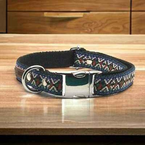 Enchanted Paws Personalised Cotton Dog Collar – Custom Name Tag Included