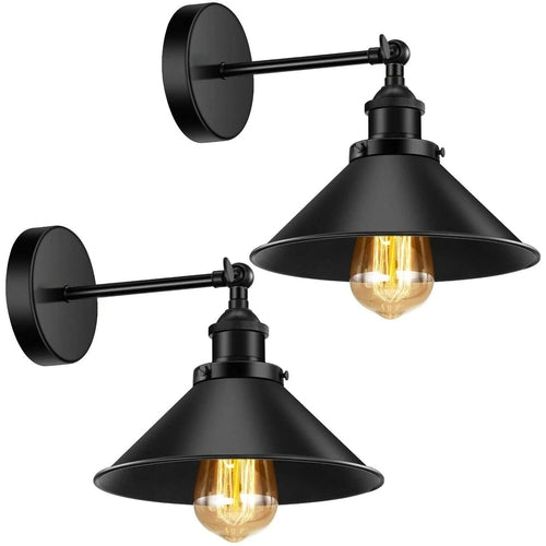 Black Wall Sconce Lights – Dining Room Wall Light – Set of 2
