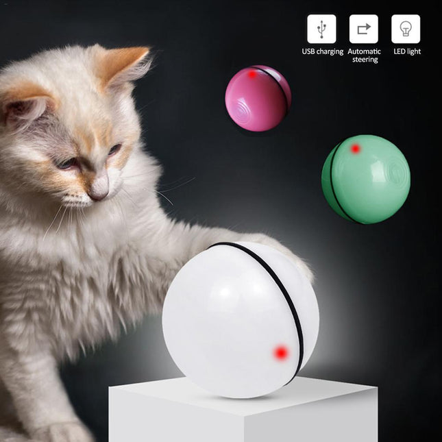LED Laser Electronic Cat Toy Ball – Rolling Interactive Pet Toy