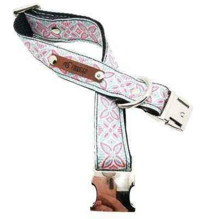 Finnigan Butterfly Dog Collar – Large Designer Adjustable Pet Collar with Pink Pattern