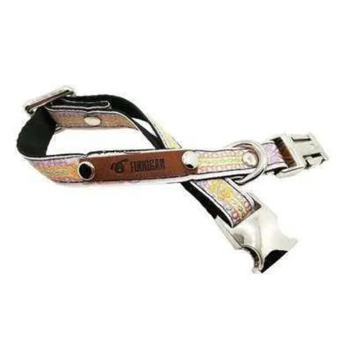 Finnigan Designer Cotton Dog Collar – Stylish Vintage Pattern for Trendy Dogs