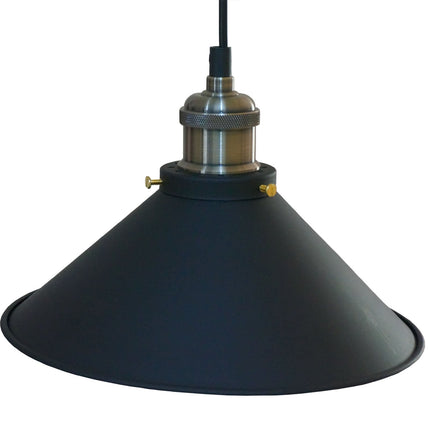 Matt Black Bedroom Light Shade with Gold Lamp Holder