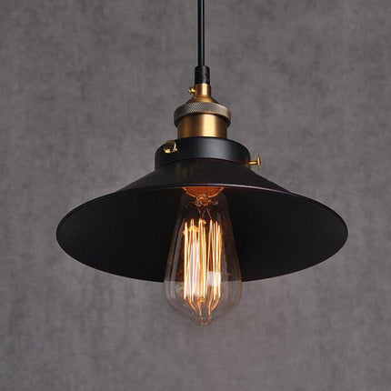 Matt Black Bedroom Light Shade with Gold Lamp Holder