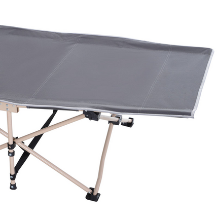Outsunny Military-Style Portable Camping Cot – Single Sleeping Bed – Grey