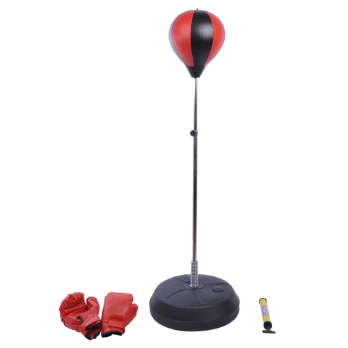 HOMCOM Kids Boxing Punching Ball Set – Adjustable Height with Gloves