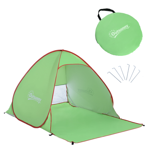 Lightweight Pop-Up Tent Sun Shelter with Carry Bag – Green