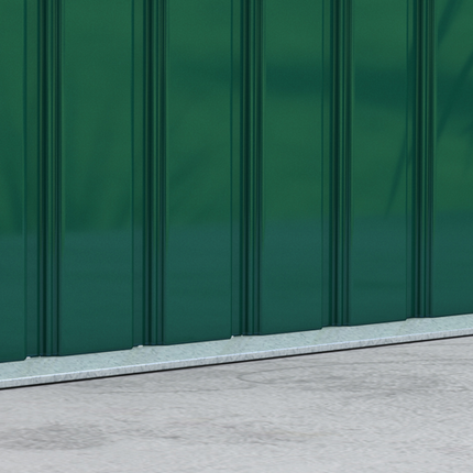 Green Metal Garden Storage Shed 9ft x 4.25ft with Doors and Ventilation – Outdoor Equipment Shelter