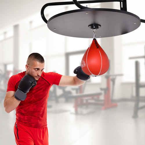 HOMCOM Wall-Mounted Speed Bag Platform – Punching Ball Hanging Training Set